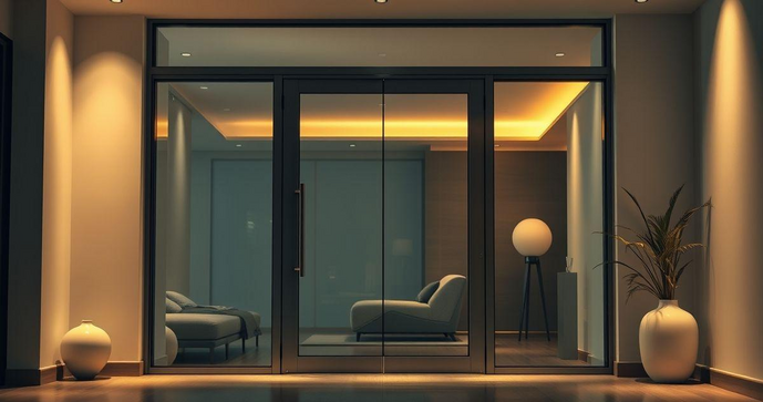 Descubra como a porta de vidro blindada transforma segurança e estilo em sua casa